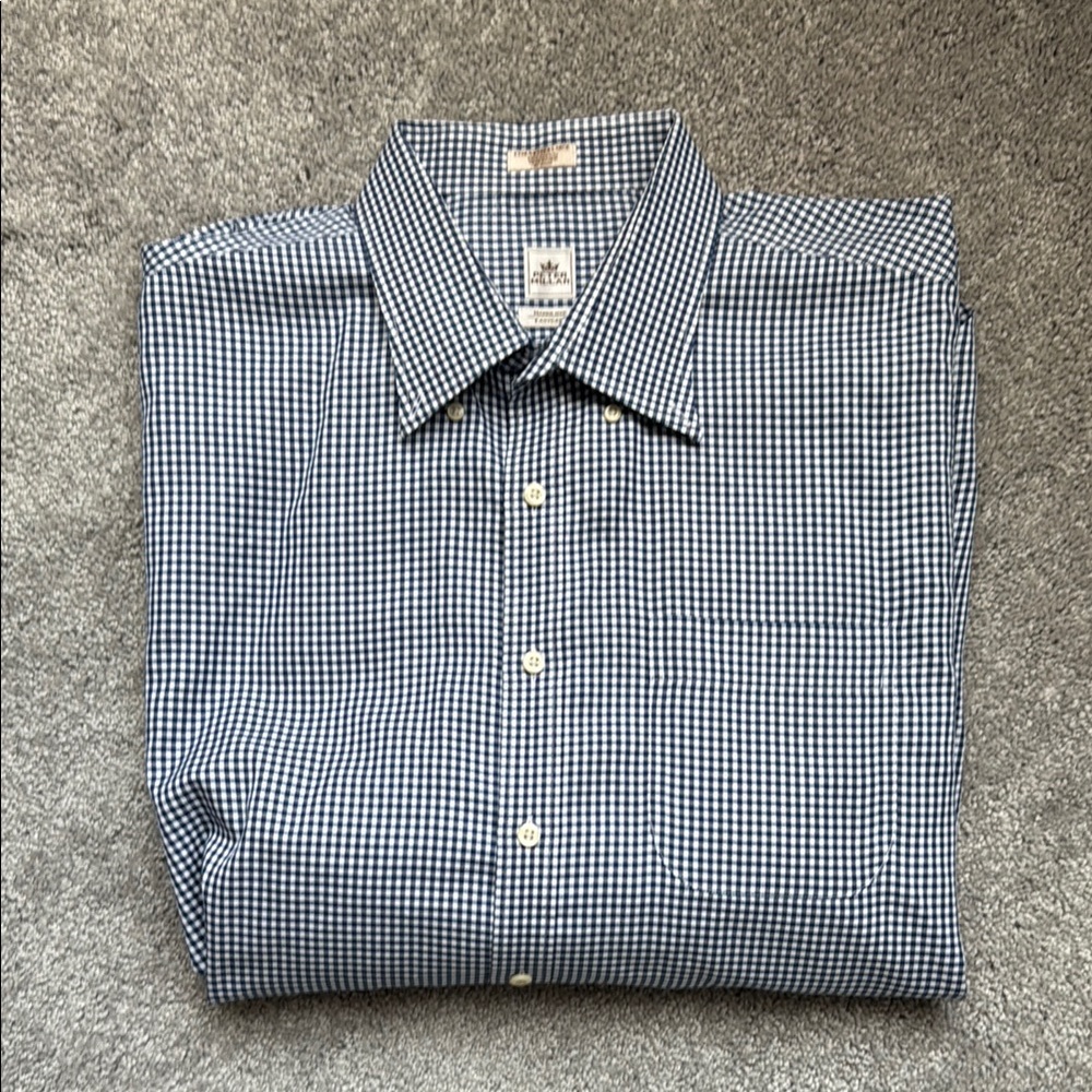 Peter Millar Business Blue Casual Button Down Shirt size XXL